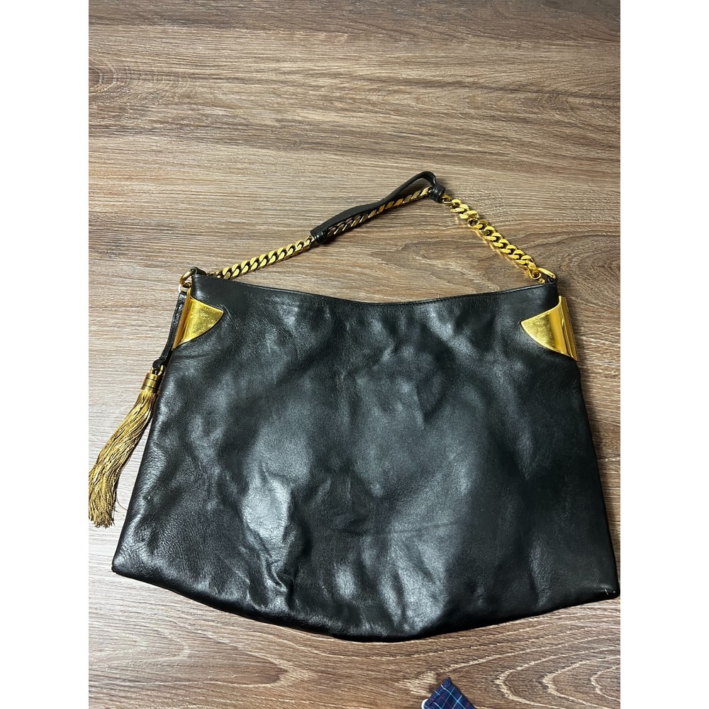 Gucci Black Leather Medium Gucci 1970 Shoulder Bag